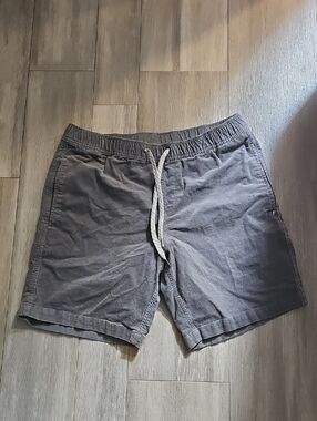 Vuori Slate Gray Elastic-Waist Hybrid Shorts